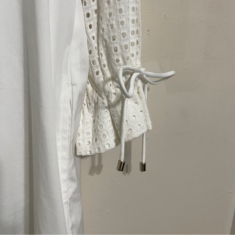 Chico’s Eyelet Midi Shirt Dress White Size S - Picture 5 of 8